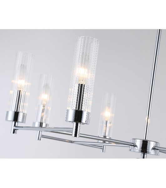 Люстра Ambrella light LH55152/8 CH/CL хром/прозрачный E14/8 max 40W D765*520
