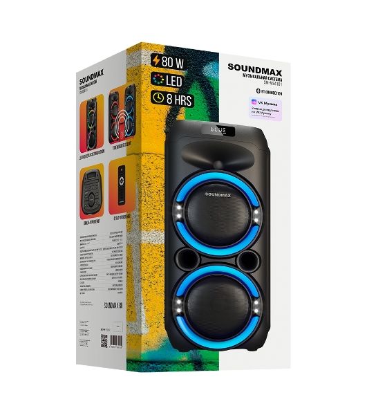 Портативная колонка Soundmax SM-MS4101 черный