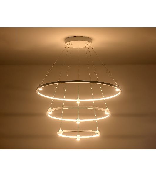 Подвесной светодиодный светильник Ambrella light FL5511/3+9 WH белый 90W 3000K/4200K/6400K D800/600/400*1300 (без ПДУ)