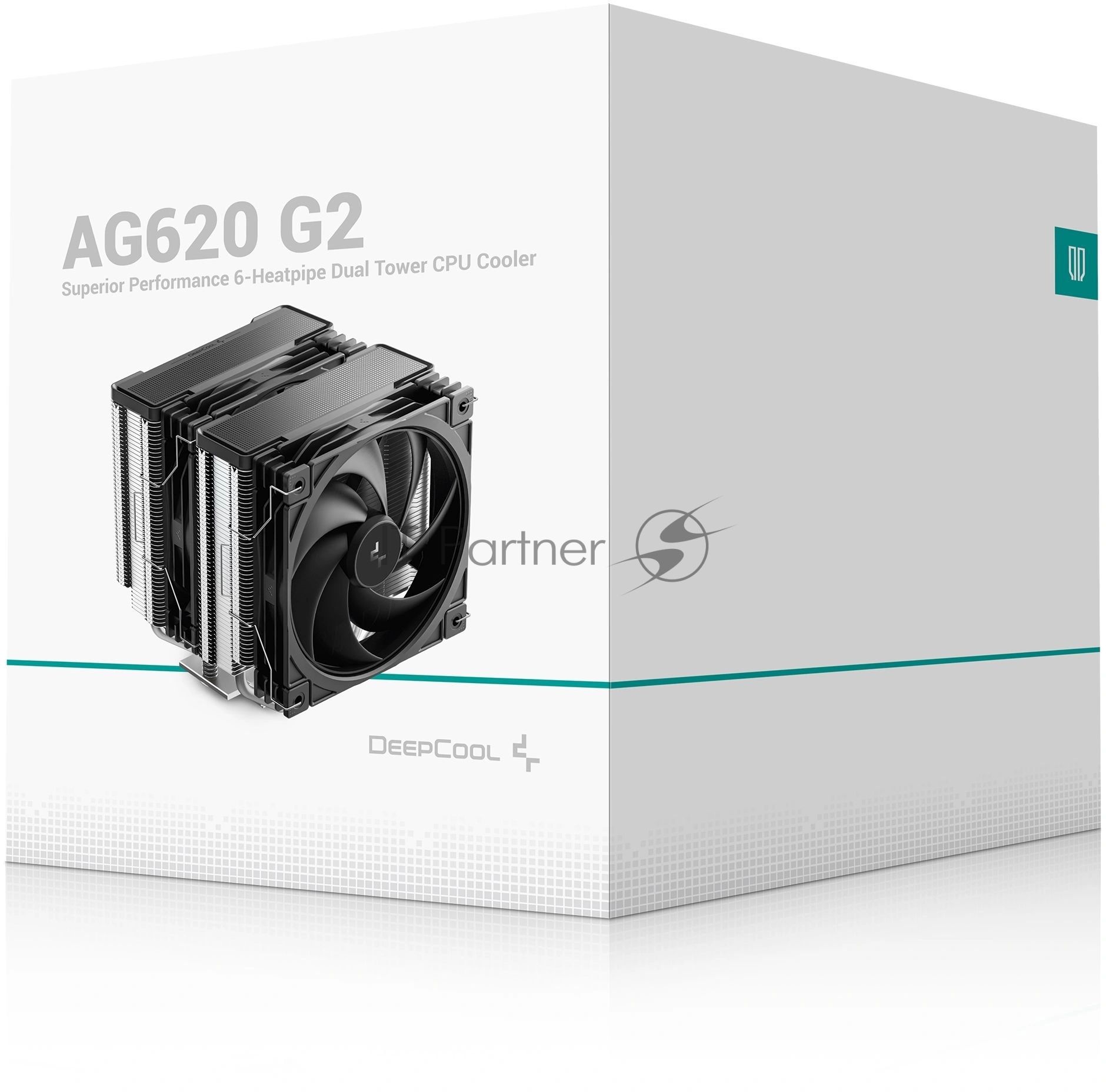 Кулер для процессора DEEPCOOL AG620 G2 LGA1954/1851/1700/AM5/AM4 (9шт/кор, TDP 270W, PWM, DUAL Black Fan 120mm, 6 тепл. трубок, черный) RET