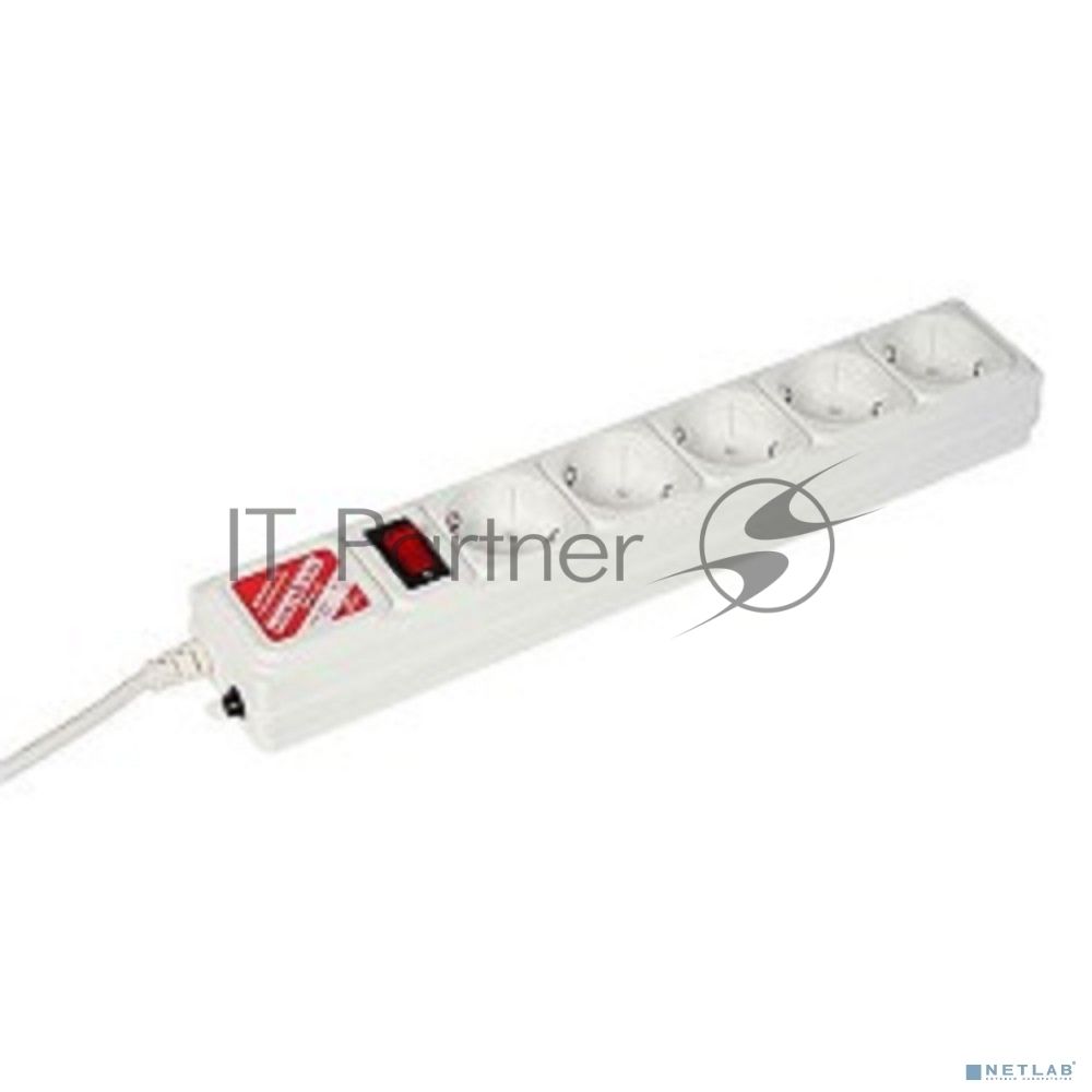 Сетевой фильтр Powercube SPG-B-15-WHITE 5 м, 5 розеток, белый, коробка