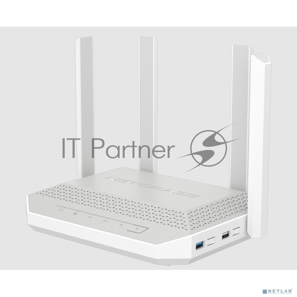 Мультигигабитный интернет-центр Netcraze Giga (NC-1012) с Mesh Wi-Fi 6 AX3000, Smart-коммутатором 1×2.5G/SFP и 4×1G, многофункциональными портами USB 3.0 и 2.0