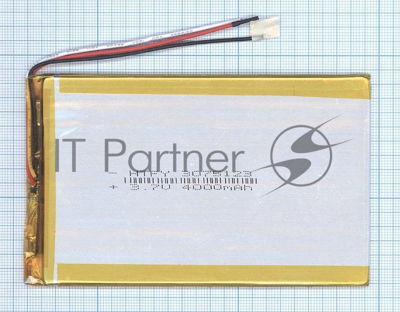 Аккумулятор Li-Pol (батарея) 3x75x123 мм 3pin 3.7V/4000mAh