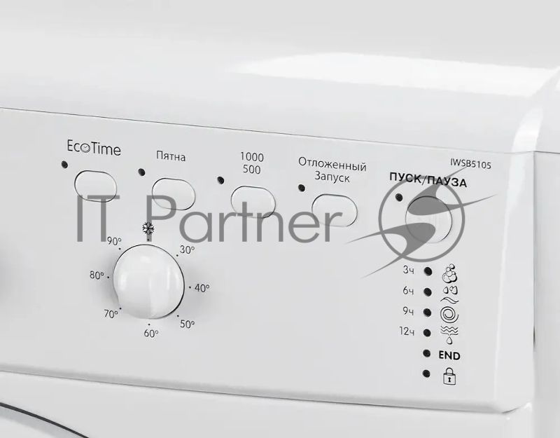Стиральная машина Indesit IWSB 5105 (CIS) белый, загрузка фронтальная 5 кг, 1000 об/мин., класс: А