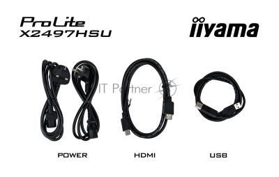 Монитор Iiyama 23.8" ProLite X2497HSU-B1 черный IPS LED 16:9 HDMI M/M матовая 350cd 178гр/178гр 1920x1080 120Hz DP FHD USB 3.3кг