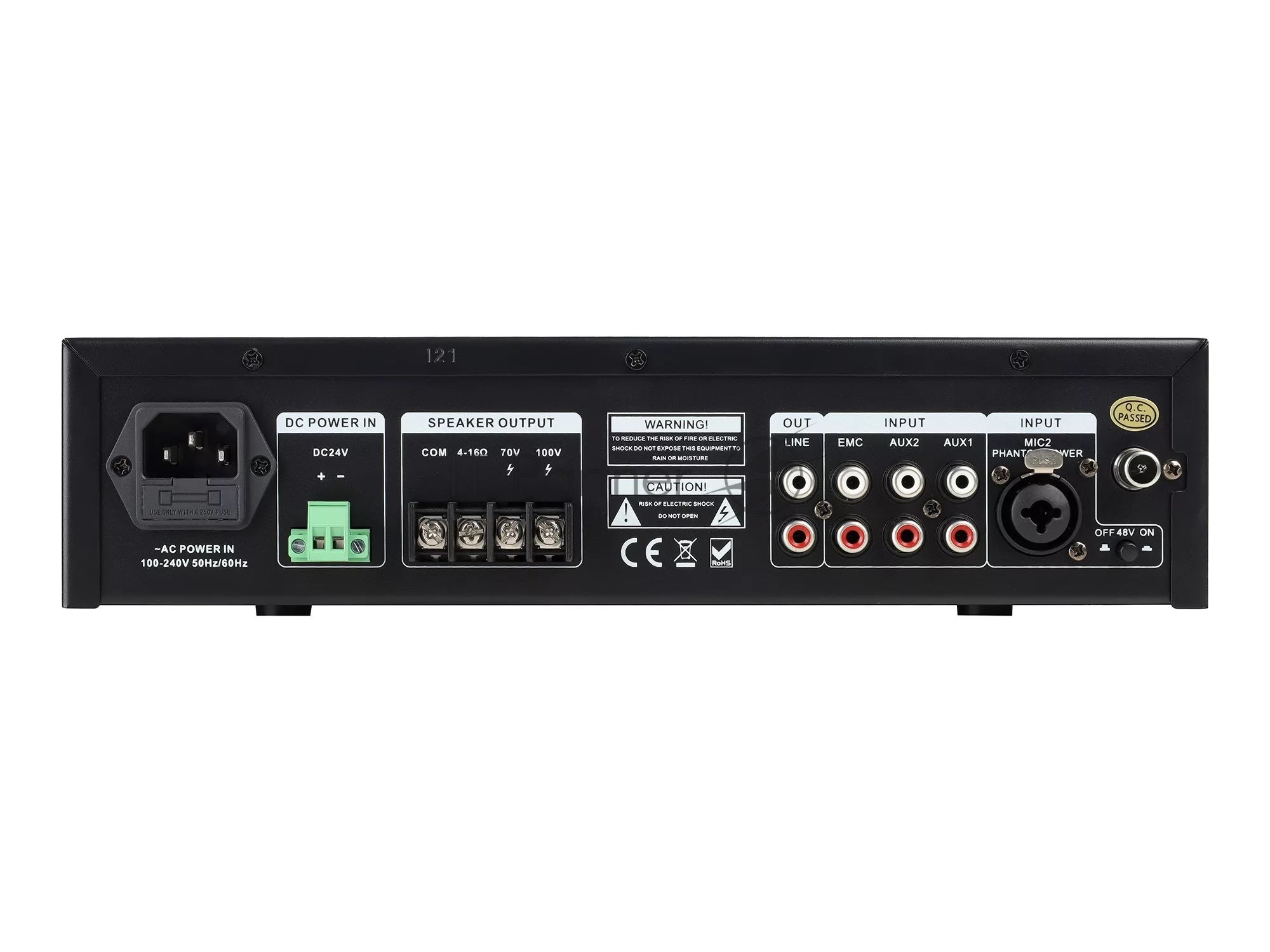 Микшер-усилитель Intrend ITMXAMP-60MT MP3, FM тюнер, USB, Bluetooth, 2хMic/3хLine входы, 1хLine выход,60 Вт, 4/8Ом/100V, IR-пульт в комплекте
