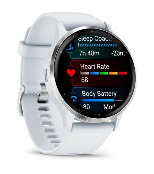 Умные часы Garmin Venu 3, 1.4" AMOLED, 5G, Wi-Fi, Bluetooth, NFC, IP68, белый