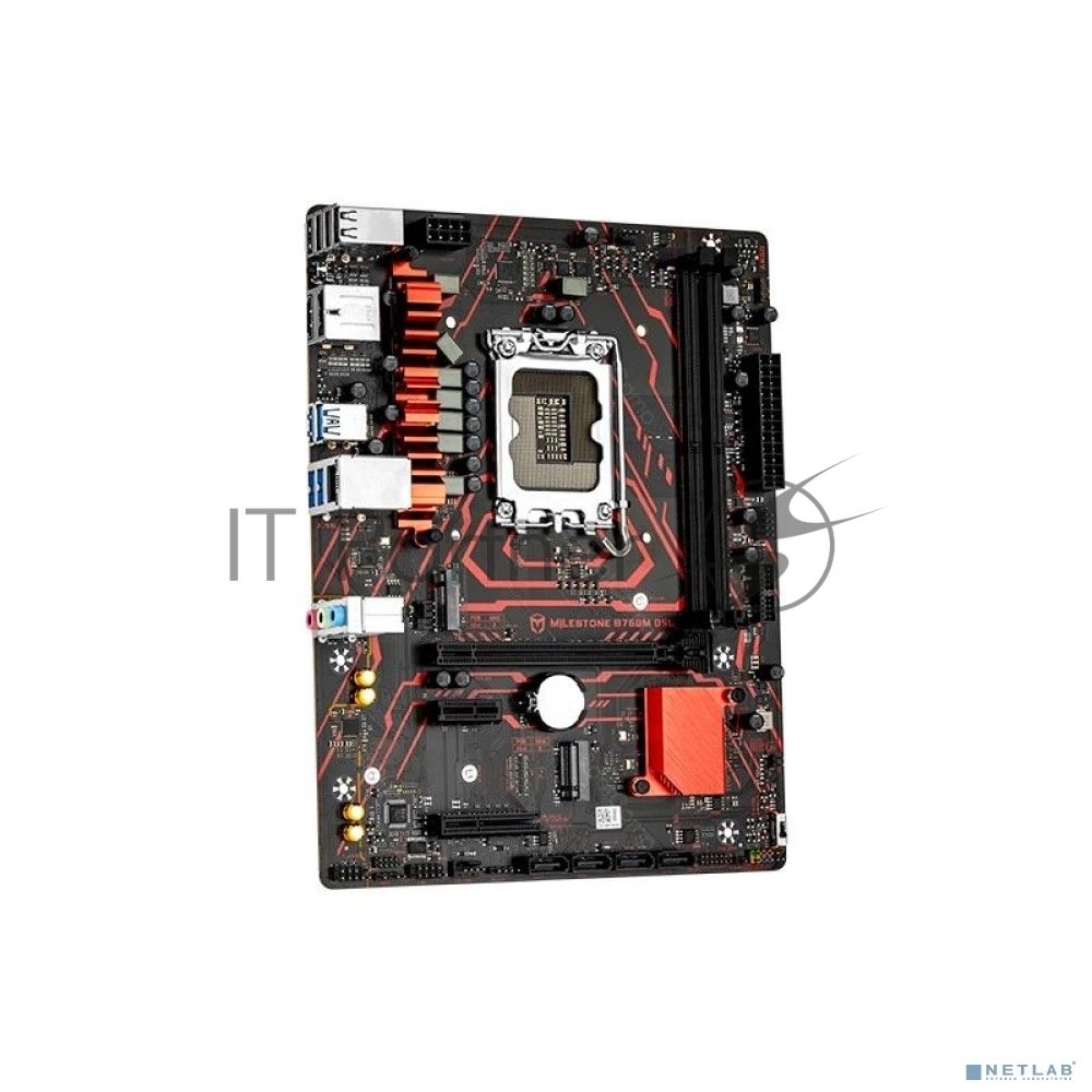 Материнская плата MAXSUN Milestone B760M D5L V2, LGA 1700, Intel B760, 2xDDR5, 4xSATA, 2xM.2, 1xPCIe 4.0 x16, DisplayPort, HDMI, 1x2.5Gb LAN, 3x3.5 мм, 5.1, microATX