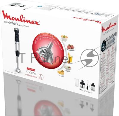 Погружной блендер MOULINEX DD67L810, серебристый/черный