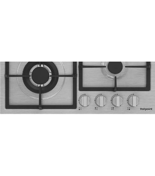 Газовая варочная поверхность Hotpoint HGMT 642 W IX, 4 конфорки, нержавеющая сталь, 7800 Вт