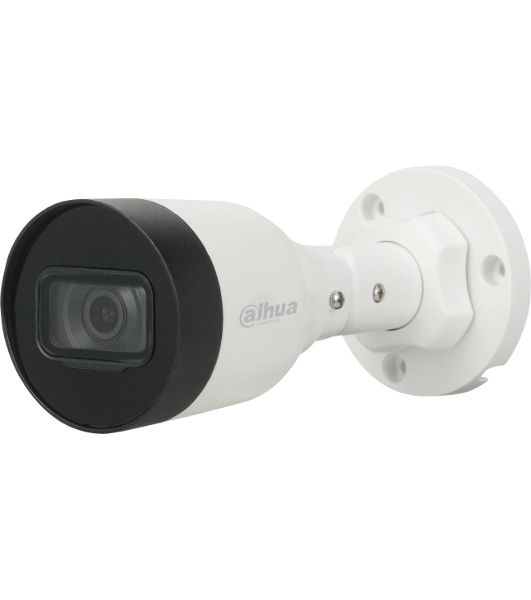 Уличная цилиндрическая IP-видеокамера Dahua DH-IPC-HFW1230S1P-0280B-S6 2Мп, 1/2.8” CMOS, объектив 2.8мм, детектор человка, ИК-подсветка до 30м, IP67, корпус: металл, пластик