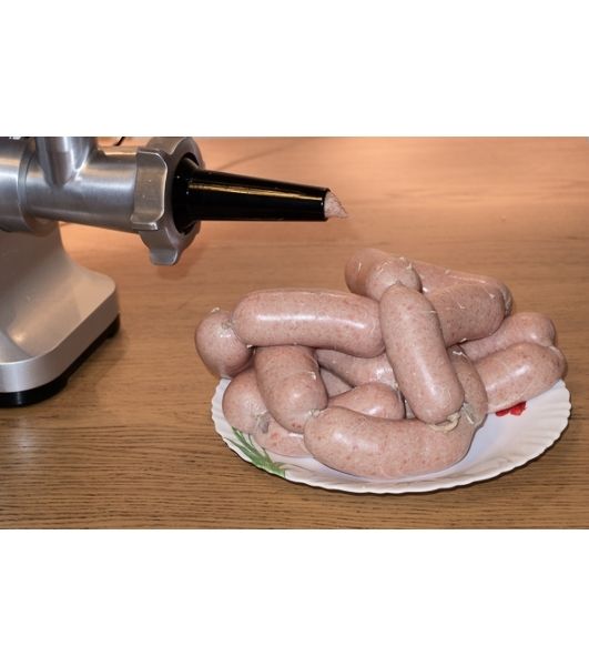 Мясорубка электрическая CASO FW 2000 серебристый, 2000 Вт, 2.5 кг/мин, реверс, защита от перегрузки, насадки - 5