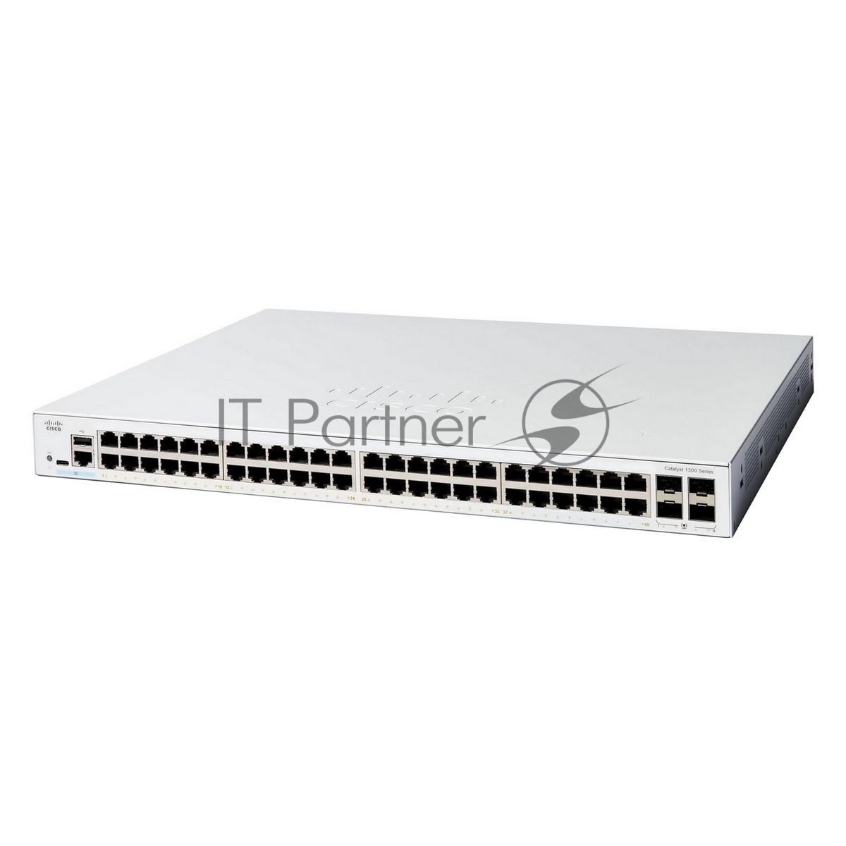 Коммутатор Cisco Catalyst C1300-48T-4G, 48×1 Гбит/с, 4×1 Гбит/с SFP, управляемый