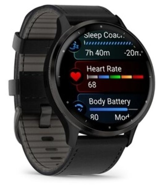 Умные часы Garmin Venu 3, 1.4" AMOLED, 5G, Wi-Fi, Bluetooth, NFC, IP68, черный