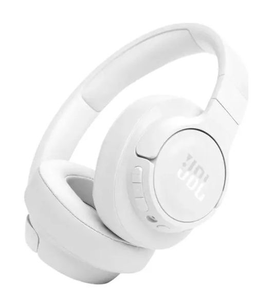 Беспроводные/проводные наушники JBL Tune 770NC белый, полноразмерные, Bluetooth + проводной, активное шумоподавление, до 70 ч