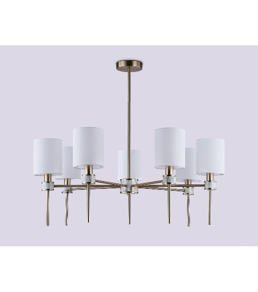 Люстра Ambrella light LH72373/7 DBS/WH темная латунь/белый E14/7 max 40W D840*720
