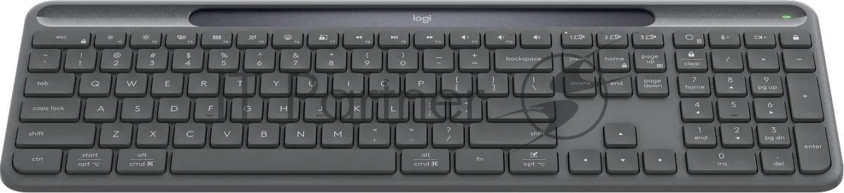 Клавиатура Logitech Signature Slim Solar K980 беспроводная, Bluetooth, серый