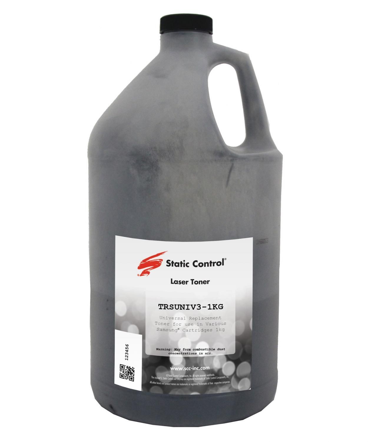 Тонер Static Control TRSUNIV3-1KG черный флакон 1000гр. для принтера Samsung ML2160/SCX3400/M2020/M2070