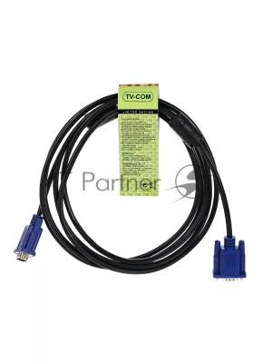 Кабель соединительный SVGA (15M/M) 3 м 2 фильтра TV-COM QCG120H-3M