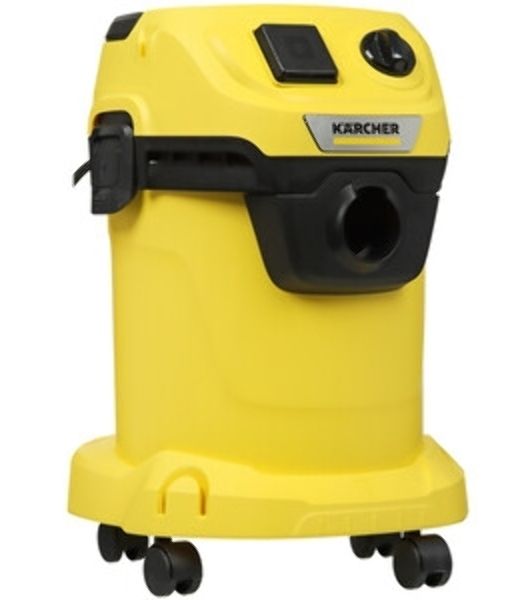 Строительный пылесос Karcher WD 3 P V-17/4/20 желтый, 1000 Вт, уборка сухая/сбор воды, пылесборник мешок/контейнер, 17 л