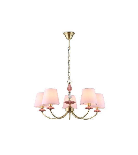 Люстра Ambrella light LH75024/5 GD/PI золото/розовый E14/5 max 40W D700*780