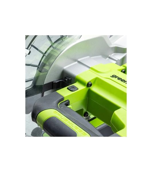 Торцовочная пила Greenworks GD24MS216 24V, бесщеточная, с протяжкой, без АКБ и ЗУ [1501707]