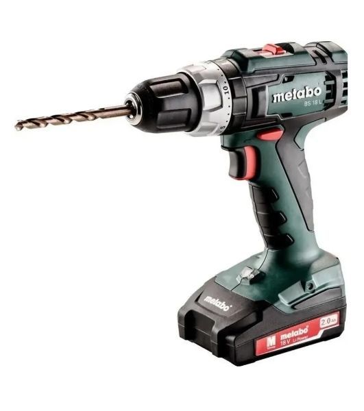 Дрель-шуруповерт Metabo BS 18 L BL Set, 18 В, 2 Ач, 65 Нм, щеточный