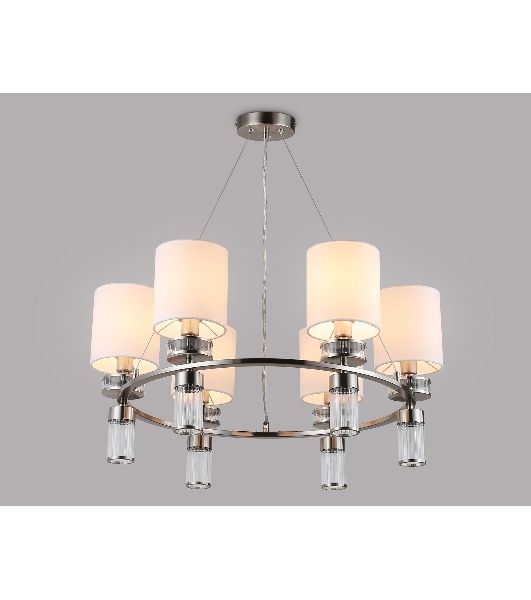 Люстра Ambrella light LH71291/6 SN/WH никель/белый E14/6 max 40W D680*730