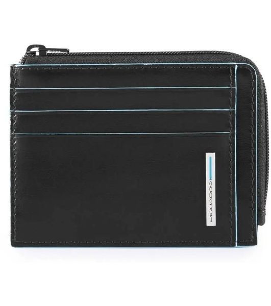Чехол для кредитных карт Piquadro Blue Square PP4822B2R/N, натур.кожа, черный