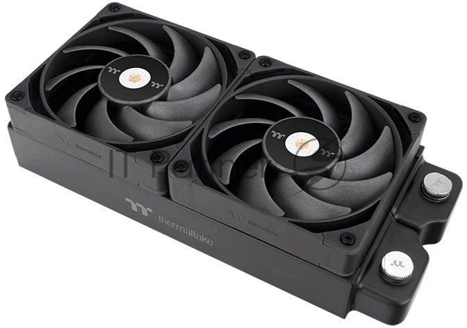 Вентилятор для корпуса Thermaltake Toughfan 14 Pro черный (2 шт.), 140 мм, 500-2000 об/мин, 31.6 дБ, 4 pin PWM, без подсветки