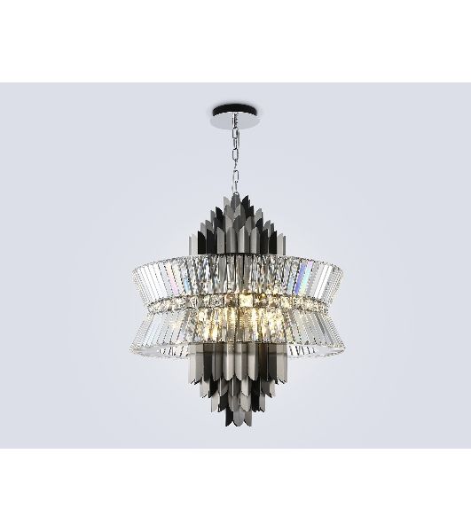 Люстра Ambrella light LH41026/18 BK/CL черный/прозрачный E14*18 max 40W D700*750