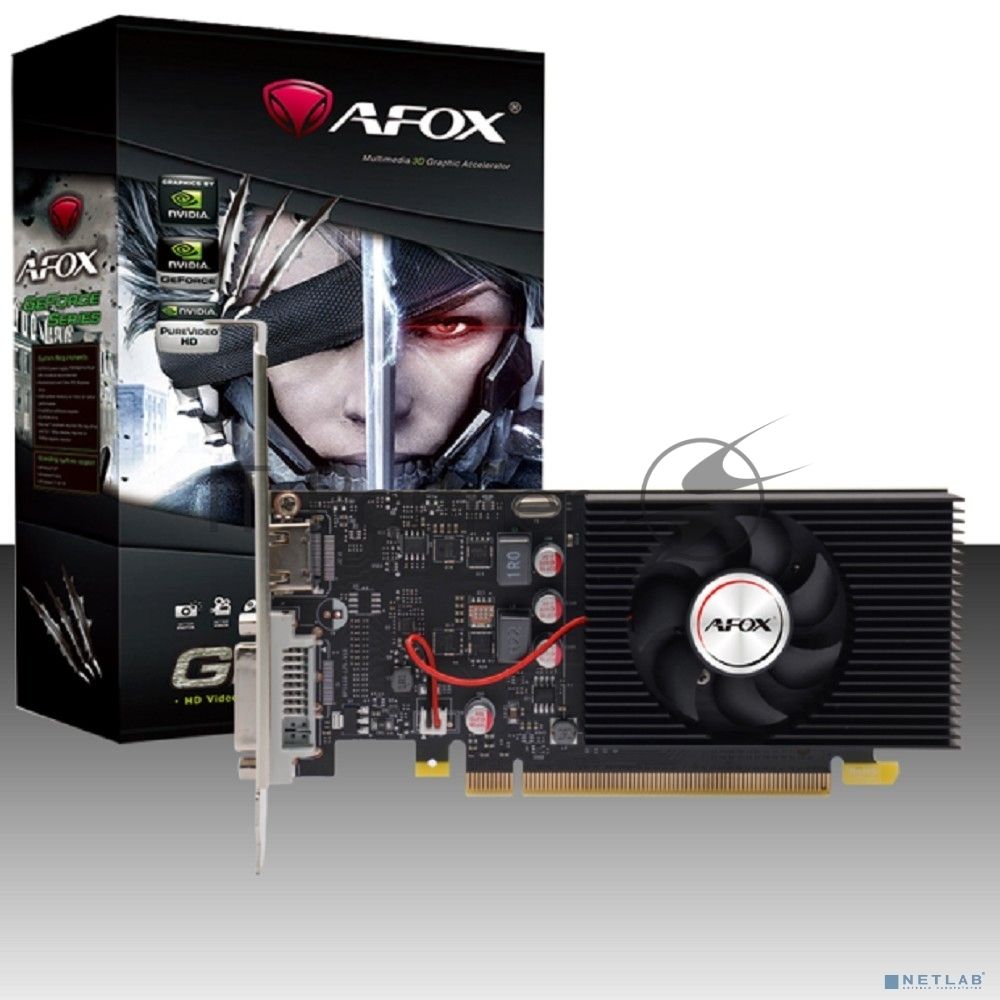 Видеокарта AFOX GeForce GT 1030, 2GB GDDR5, 64 bit, DVI-D, HDMI, GPU 1468 MHz