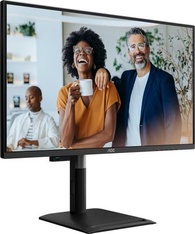 Монитор 27" AOC Q27P4CV IPS QHD, 120 Гц, 4 мс, 16:9, 350 кд/м², HDMI, DP x2, USB-C (PD), LAN, встроенные динамики, черный