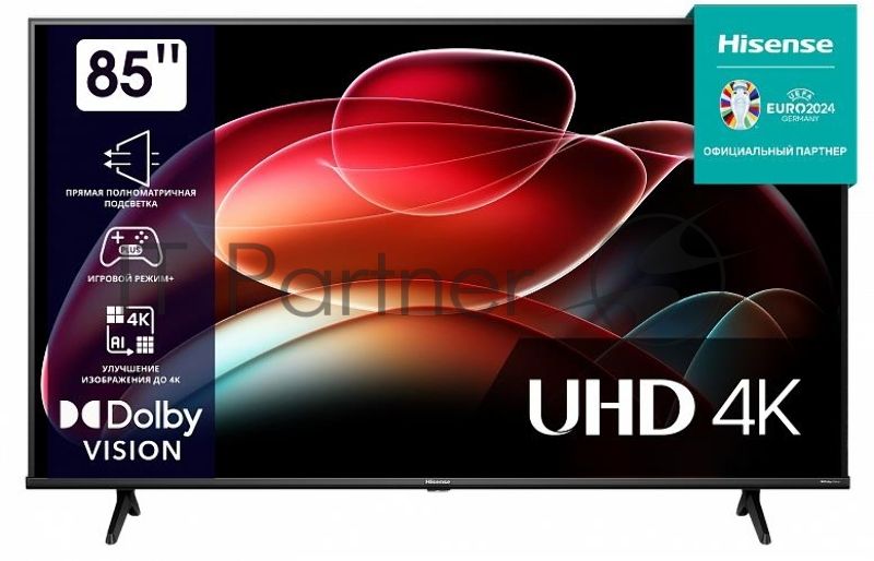 Телевизор Hisense 85" 85A6K черный LED UHD 60Hz Smart
