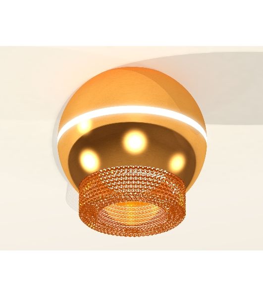 Светильник Ambrella Light XS1105020 PYG/CF золото желтое полированное/кофе MR16 GU5.3 LED 3W 4200K (C1105, N7195)