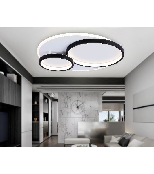 Светильник Ambrella light FA7719 WH/BK белый/черный 3000K-6400K 64W 490*470*90 (ПДУ РАДИО 2.4G)