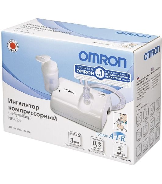 Ингалятор OMRON NE-C24 (NE-C801S-RU) компрессорный