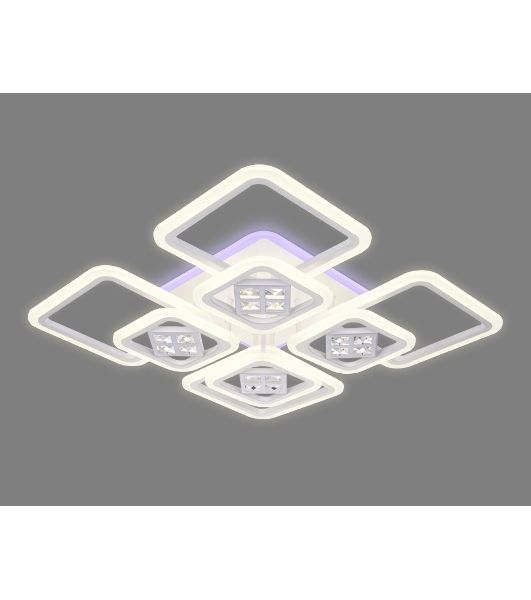 Светильник Ambrella light FA289/4+4 WH белый 176W 820*820*120 (ПДУ РАДИО 2.4G)