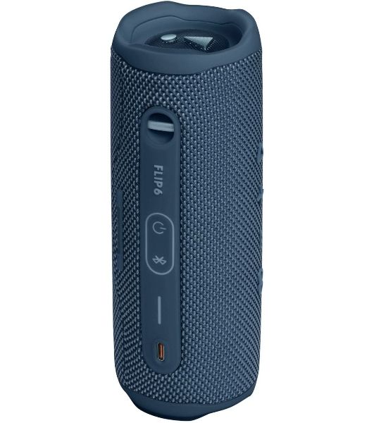 Портативная акустика JBL Flip 6 синий, Bluetooth 5.1, время воспроизведения 12 ч, емкость аккумулятора 4800 mAh, время заряда 2,5 ч, синий