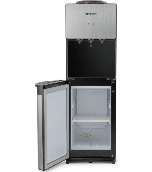 Кулер для воды Hotfrost V400BS, верхняя загрузка, нагрев 90 °С, охлаждение 10 °С, серебристый/черный