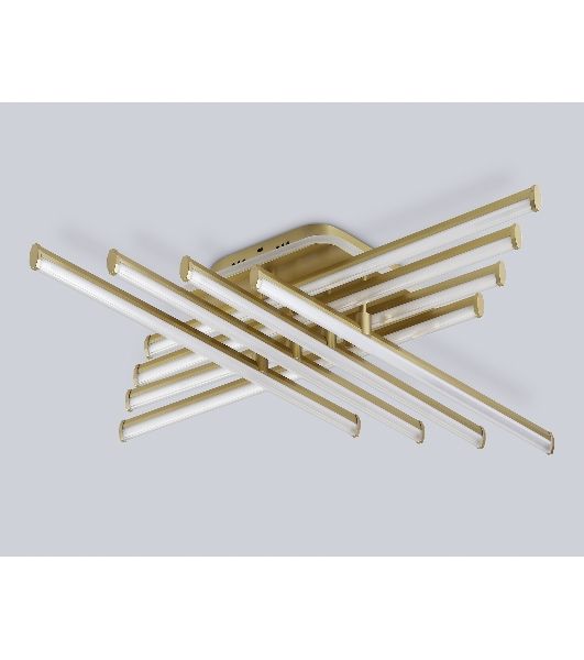 Потолочный светодиодный светильник Ambrella light FL6263 GD золото 115W 3000K-6400K+RGB 810*810*130 (ПДУ ИК)