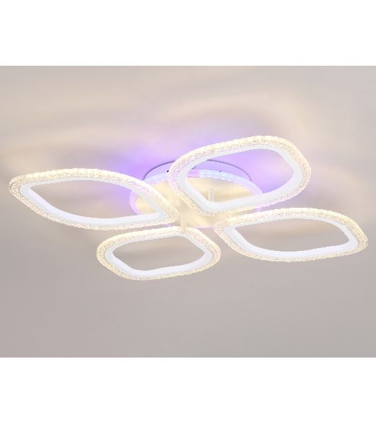 Потолочный светодиодный светильник FA4501/4 WH белый 75W 3000K+BL/4200K+PU/3000K+6400K 500*500*75 (ПДУ ИК)