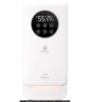 Увлажнитель воздуха Royal Clima VOLPE RUH-VP270/6.5E-WT белый, 30 м², 6.5 л, ультразвуковой, производительность 270 мл/ч, гигростат, ароматизация, управление по Wi-Fi (SmartLife), пульт ДУ