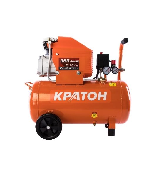 Компрессор КРАТОН AC-280-40-D Dпрямой 220В 2000Вт 280л/мин ресивер40л 32кг
