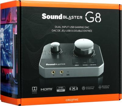 Звуковая карта Creative USB-C Sound Blaster G8 7.1 Ret Звуковая карта Creative USB-C Sound Blaster G8 7.1 Ret