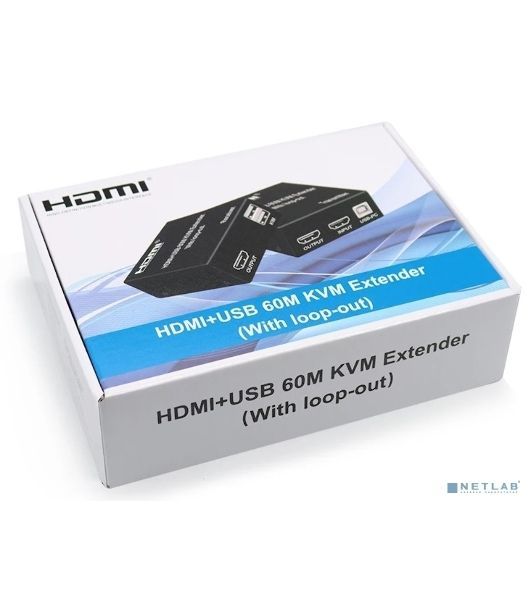 Удлинитель HDMI KVM ORIENT VE049, HDMI KVM extender (Tx+Rx), HDMI+USB+Audio удлинитель до 60 м по витой паре Cat5e/6, HDMI 1.4, 4K@30Hz/1080p@60Hz, HDCP (31211)