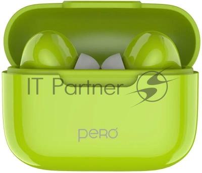 Беспроводные наушники PERO TWS06 COMFORT Green
