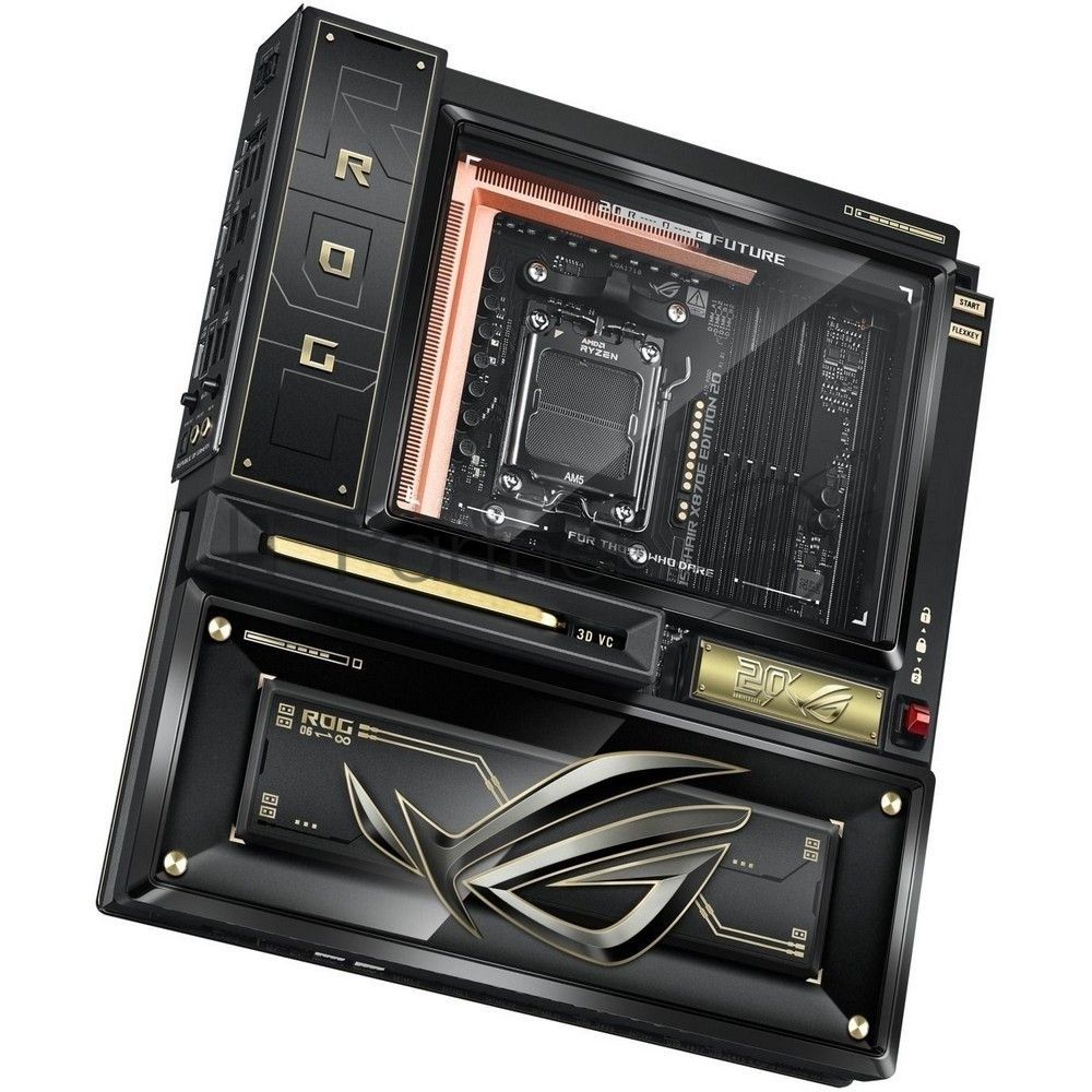 Материнская плата ASUS ROG CROSSHAIR X870E EDITION 20, AM5, AMD X870E, 4xDDR5, 4xSATA 6Gb/s, 5xM.2, 2xPCIe 5.0 x16, 2xUSB4 Type-C, 6xUSB Type-C, 8xUSB Type-A, 2x3.5 мм, 7.1, 2x10Gb LAN, E-ATX
