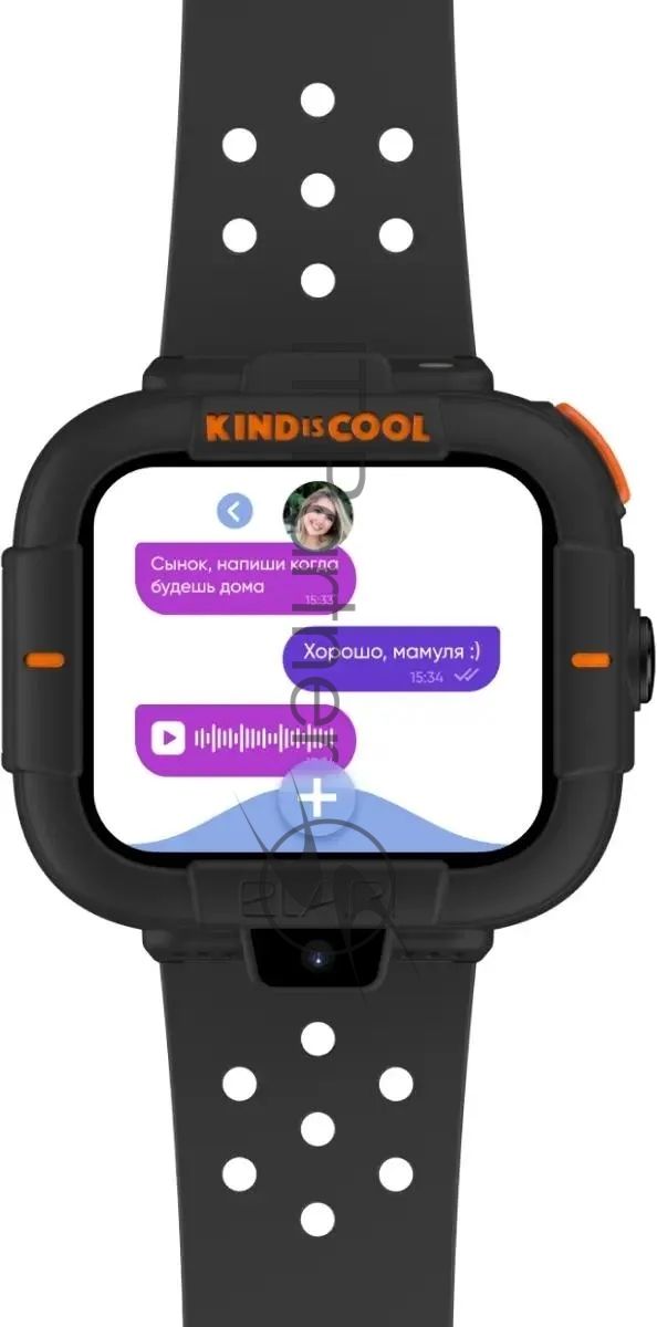 Детские умные часы Elari KidPhone Маша и Медведь, 1.76" IPS, 4G, Wi-Fi, Bluetooth 4.2, IP67, черный