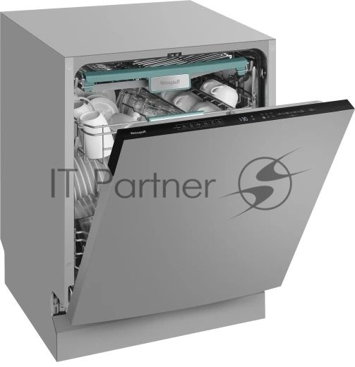 Встраиваемая посудомоечная машина Weissgauff BDW 6135 D Inverter AutoOpen Timer Floor, серебристый, 59.8 см, 14 компл., 49 дБ, класс А+++